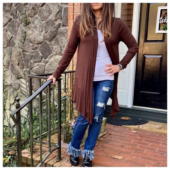 #21 CHIC SOFT OPEN DRAPED CARDIGAN - Picture 2 of 5